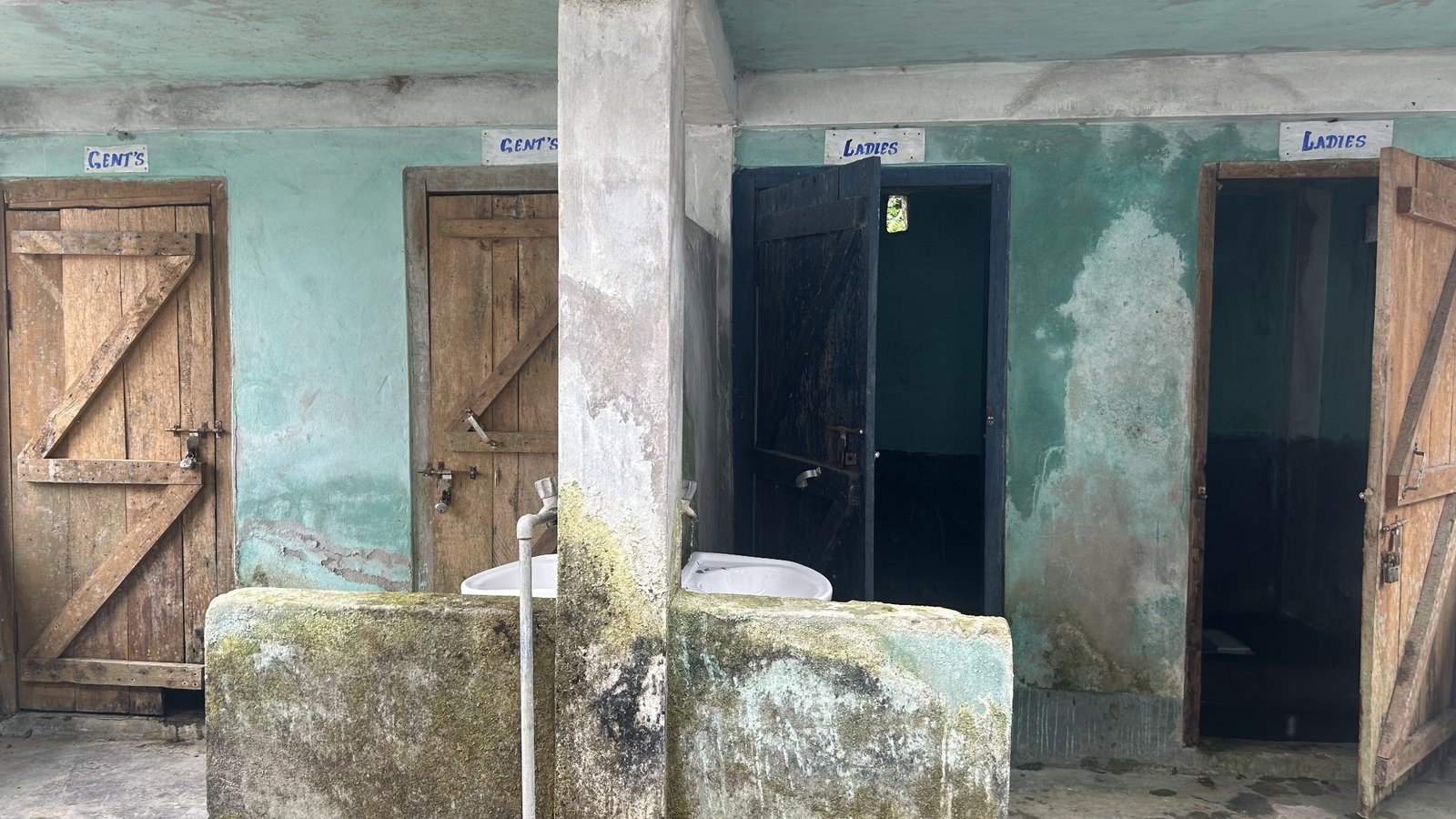 Separate toilet facilities at Government Secondary School Daring